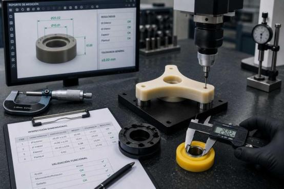 Control dimensional y validación funcional de piezas industriales a medida